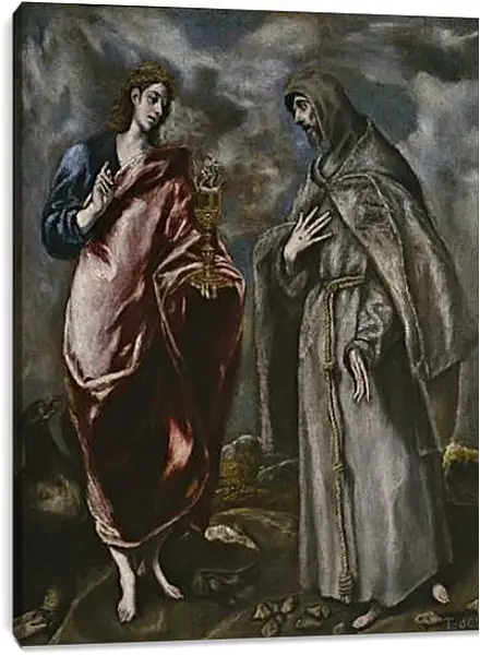 Постер на подрамнике - San Juan Evangelista y San Francisco de Asis. Эль Греко Постер на подрамнике - San Juan Evangelista y San Francisco de Asis. Эль Греко