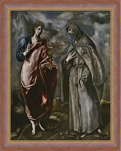 Картина в раме - San Juan Evangelista y San Francisco de Asis. Эль Греко Картина в раме - San Juan Evangelista y San Francisco de Asis. Эль Греко