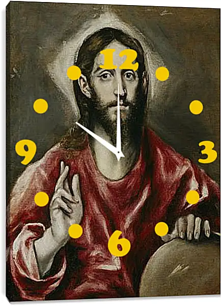 Часы картина - The Savior. Эль Греко Часы картина - The Savior. Эль Греко