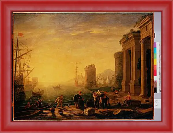 Картина в раме - Morning in the Harbour. Лоррен Клод Картина в раме - Morning in the Harbour. Лоррен Клод