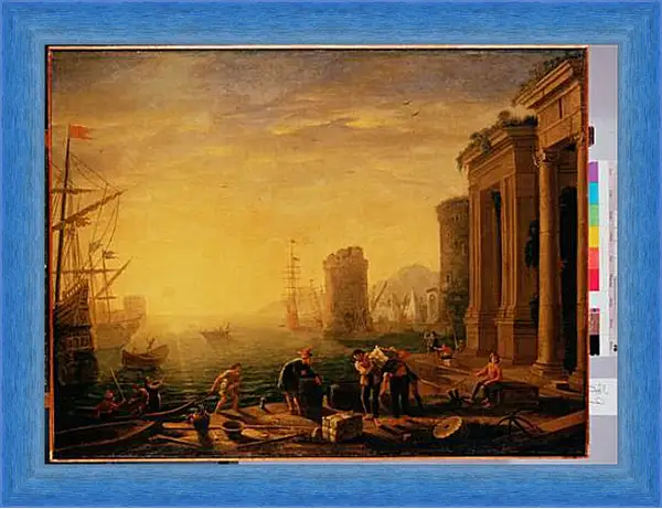 Картина в раме - Morning in the Harbour. Лоррен Клод Картина в раме - Morning in the Harbour. Лоррен Клод