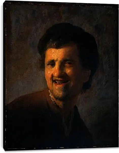 Постер на подрамнике - Yound man smiling. Рембрандт Постер на подрамнике - Yound man smiling. Рембрандт
