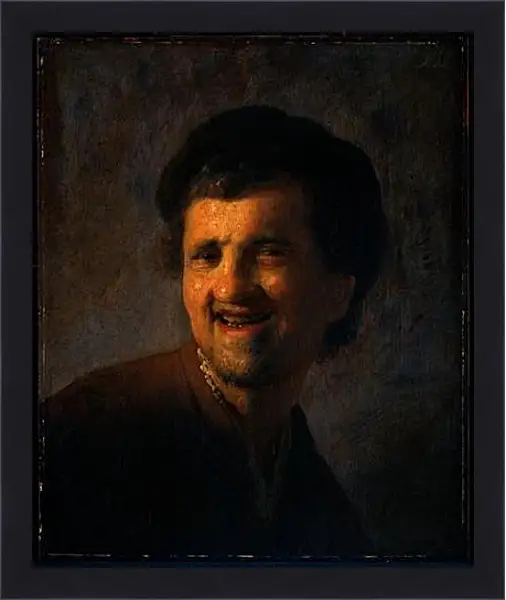 Картина в раме - Yound man smiling. Рембрандт Картина в раме - Yound man smiling. Рембрандт
