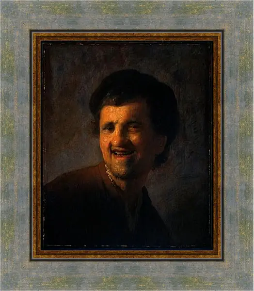 Картина в раме - Yound man smiling. Рембрандт Картина в раме - Yound man smiling. Рембрандт