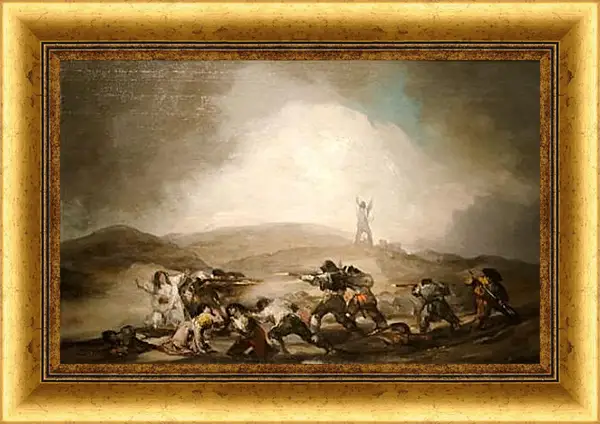 Картина в раме - Scene form the spanish war of independance. Франсиско Гойя Картина в раме - Scene form the spanish war of independance. Франсиско Гойя