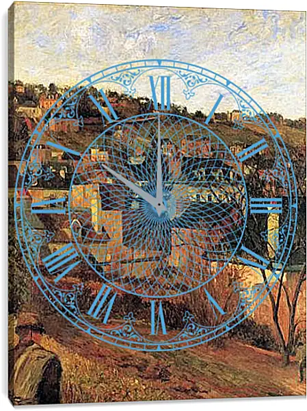 Часы картина - Blaue Daecher bei Rouen. Поль Гоген Часы картина - Blaue Daecher bei Rouen. Поль Гоген
