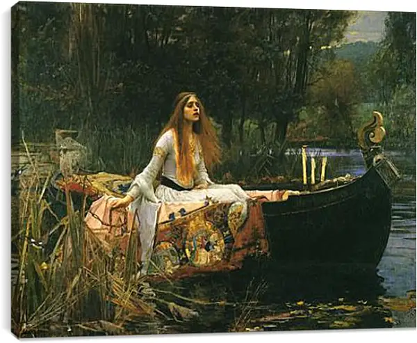 Постер на подрамнике - The Lady of Shalott. Джон Уотерхаус Постер на подрамнике - The Lady of Shalott. Джон Уотерхаус