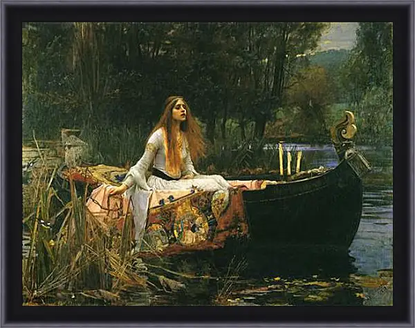 Картина в раме - The Lady of Shalott. Джон Уотерхауз Картина в раме - The Lady of Shalott. Джон Уотерхауз