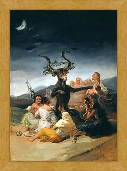 Картина в раме - El Aquelarre. Франсиско Гойя Картина в раме - El Aquelarre. Франсиско Гойя
