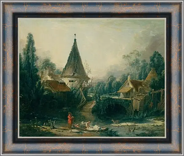 Картина в раме - Landscape Near Beauvais. Франсуа Буше Картина в раме - Landscape Near Beauvais. Франсуа Буше