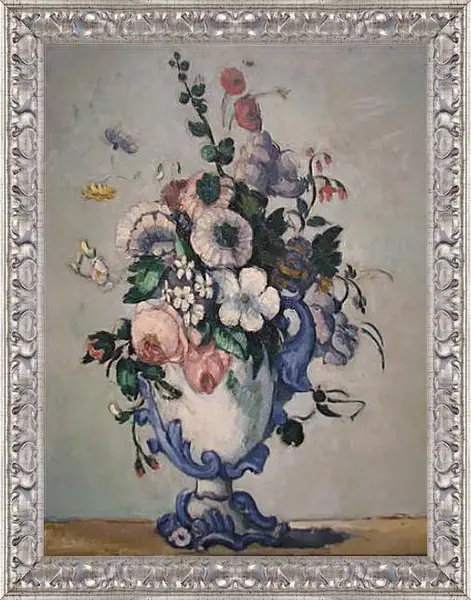 Картина в раме - Flowers in a Rococo Vase. Поль Сезанн Картина в раме - Flowers in a Rococo Vase. Поль Сезанн