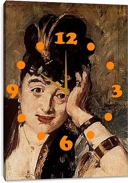Часы картина - Woman with Fans (Detail). Эдуард Мане Часы картина - Woman with Fans (Detail). Эдуард Мане