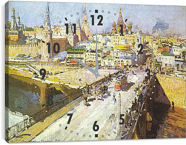 Часы картина - Москворецкий мост. Коровин Константин Часы картина - Москворецкий мост. Коровин Константин