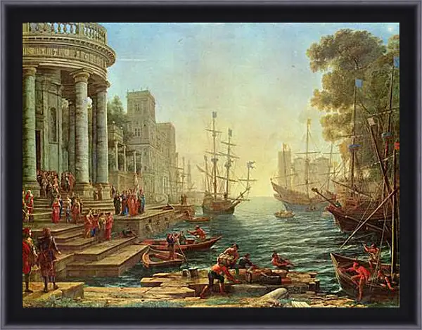 Картина в раме - Einschiffung der Heiligen Ursula. Лоррен Клод Картина в раме - Einschiffung der Heiligen Ursula. Лоррен Клод