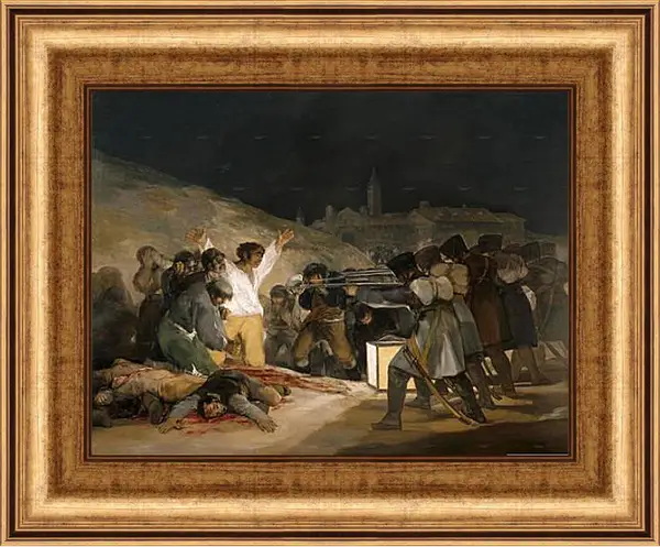 Картина в раме - Die Erschiessung der Aufstaendischen. Франсиско Гойя Картина в раме - Die Erschiessung der Aufstaendischen. Франсиско Гойя