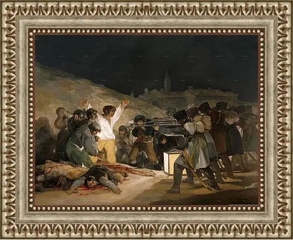 Картина в раме - Die Erschiessung der Aufstaendischen. Франсиско Гойя Картина в раме - Die Erschiessung der Aufstaendischen. Франсиско Гойя