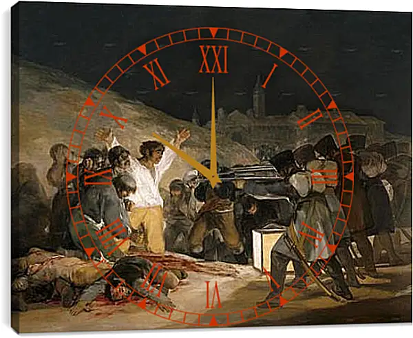 Часы картина - Die Erschiessung der Aufstaendischen. Франсиско Гойя Часы картина - Die Erschiessung der Aufstaendischen. Франсиско Гойя