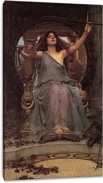Постер на подрамнике - Circe Offering the Cup to Ulysses. Джон Уотерхаус Постер на подрамнике - Circe Offering the Cup to Ulysses. Джон Уотерхаус