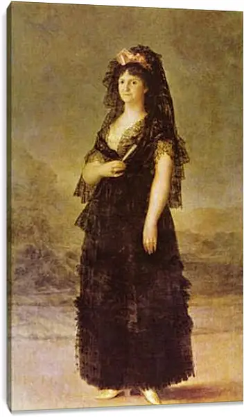 Постер на подрамнике - Portrait of the Queen of Spain Maria Louisa, nee Bourbon-Parma. Франсиско Гойя Постер на подрамнике - Portrait of the Queen of Spain Maria Louisa, nee Bourbon-Parma. Франсиско Гойя