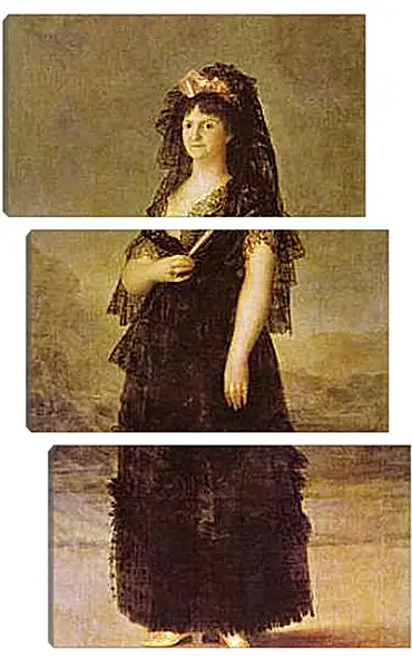 Модульная картина - Portrait of the Queen of Spain Maria Louisa, nee Bourbon-Parma. Франсиско Гойя Модульная картина - Portrait of the Queen of Spain Maria Louisa, nee Bourbon-Parma. Франсиско Гойя