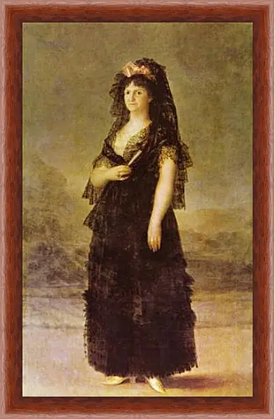 Картина в раме - Portrait of the Queen of Spain Maria Louisa, nee Bourbon-Parma. Франсиско Гойя Картина в раме - Portrait of the Queen of Spain Maria Louisa, nee Bourbon-Parma. Франсиско Гойя