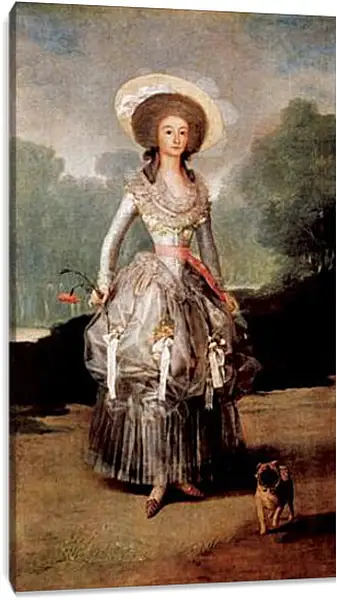 Постер на подрамнике - La marquesa de Pontejos y Sandoval. Франсиско Гойя Постер на подрамнике - La marquesa de Pontejos y Sandoval. Франсиско Гойя