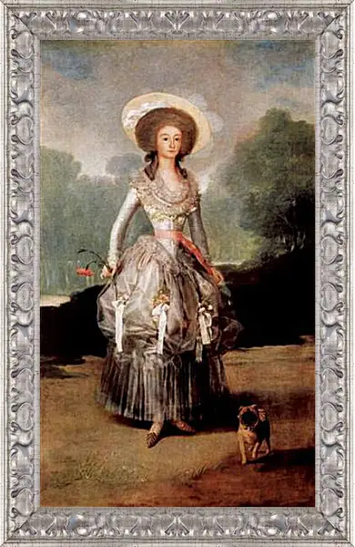 Картина в раме - La marquesa de Pontejos y Sandoval. Франсиско Гойя Картина в раме - La marquesa de Pontejos y Sandoval. Франсиско Гойя