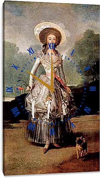 Часы картина - La marquesa de Pontejos y Sandoval. Франсиско Гойя Часы картина - La marquesa de Pontejos y Sandoval. Франсиско Гойя