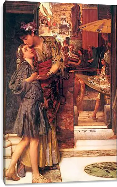 Постер на подрамнике - The Parting Kiss. Лоуренс Альма-Тадема Постер на подрамнике - The Parting Kiss. Лоуренс Альма-Тадема