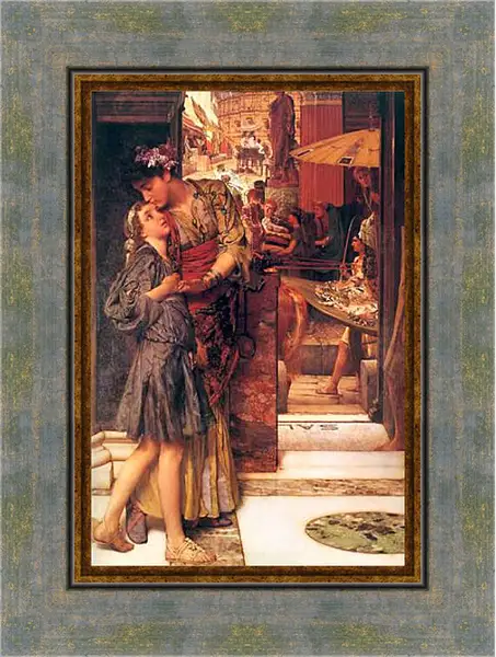 Картина в раме - The Parting Kiss. Лоуренс Альма-Тадема Картина в раме - The Parting Kiss. Лоуренс Альма-Тадема