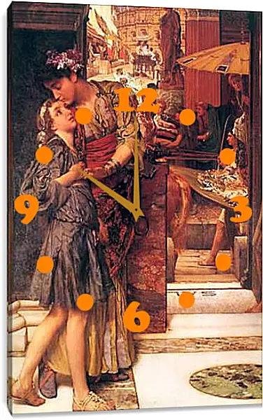 Часы картина - The Parting Kiss. Лоуренс Альма-Тадема Часы картина - The Parting Kiss. Лоуренс Альма-Тадема