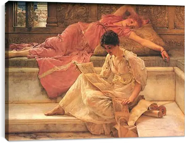 Постер на подрамнике - The Favourite Poet. Лоуренс Альма-Тадема Постер на подрамнике - The Favourite Poet. Лоуренс Альма-Тадема