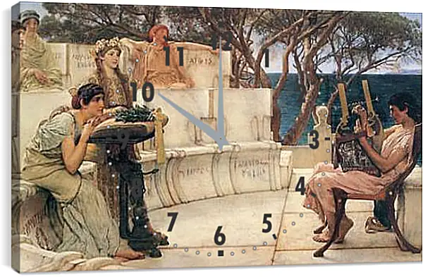Часы картина - Sappho and Alcaeus. Лоуренс Альма-Тадема Часы картина - Sappho and Alcaeus. Лоуренс Альма-Тадема