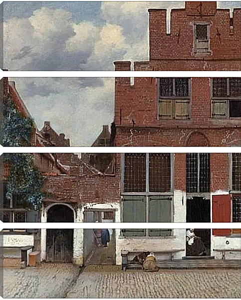 Модульная картина - Die kleine Strasse. Ян (Йоханнес) Вермеер Модульная картина - Die kleine Strasse. Ян (Йоханнес) Вермеер