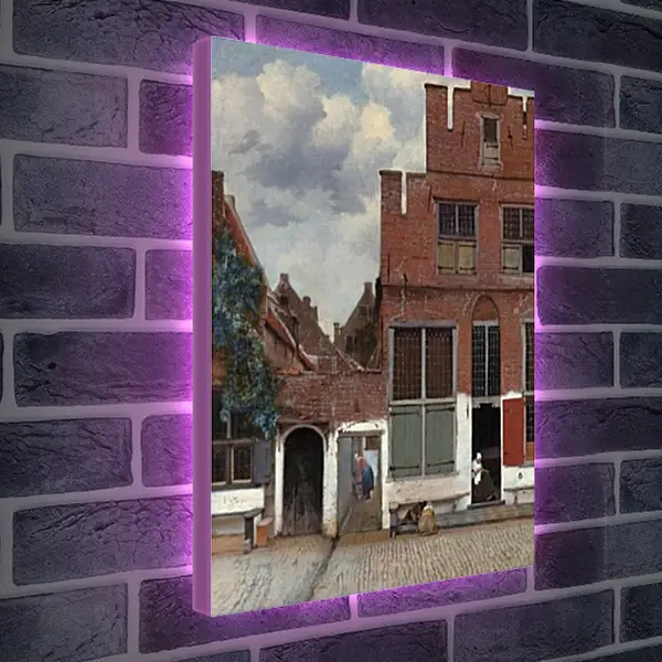 Лайтбокс световая панель - Die kleine Strasse. Ян (Йоханнес) Вермеер Лайтбокс световая панель - Die kleine Strasse. Ян (Йоханнес) Вермеер