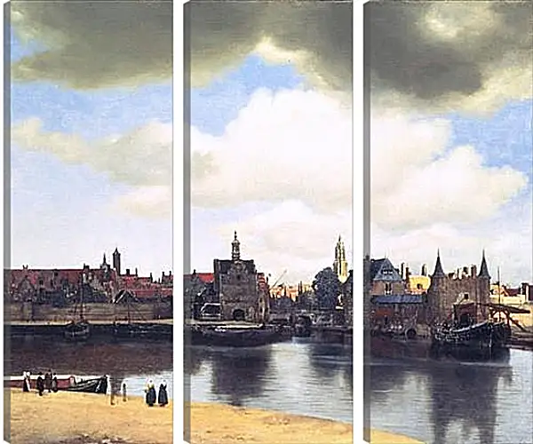 Модульная картина - Ansicht von Delft. Ян (Йоханнес) Вермеер Модульная картина - Ansicht von Delft. Ян (Йоханнес) Вермеер