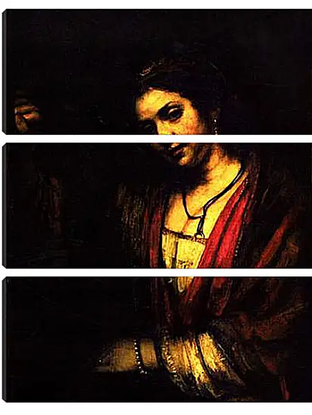 Модульная картина - Woman in a doorway. Рембрандт Модульная картина - Woman in a doorway. Рембрандт
