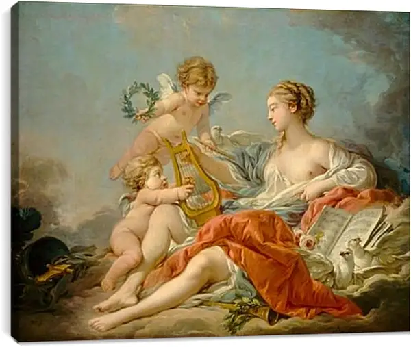 Постер на подрамнике - Allegory of Music. Франсуа Буше Постер на подрамнике - Allegory of Music. Франсуа Буше