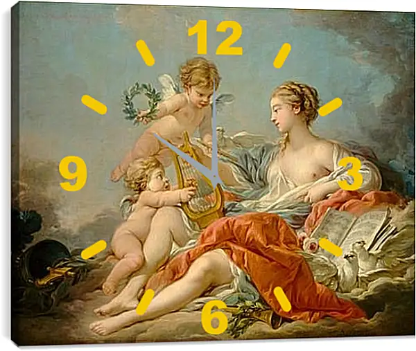 Часы картина - Allegory of Music. Франсуа Буше Часы картина - Allegory of Music. Франсуа Буше