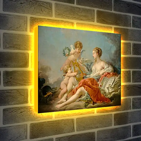 Лайтбокс световая панель - Allegory of Music. Франсуа Буше Лайтбокс световая панель - Allegory of Music. Франсуа Буше