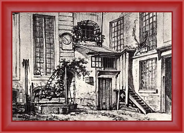 Картина в раме - View to a Courtyard. Франсуа Буше Картина в раме - View to a Courtyard. Франсуа Буше