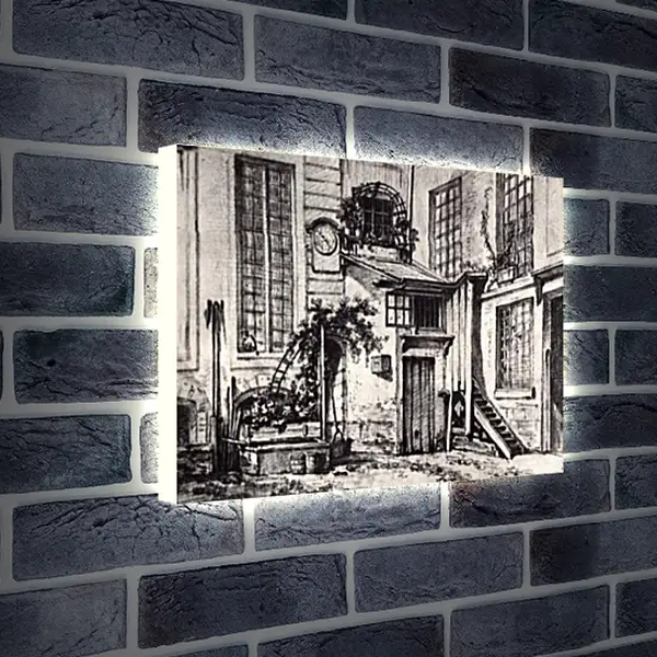 Лайтбокс световая панель - View to a Courtyard. Франсуа Буше Лайтбокс световая панель - View to a Courtyard. Франсуа Буше