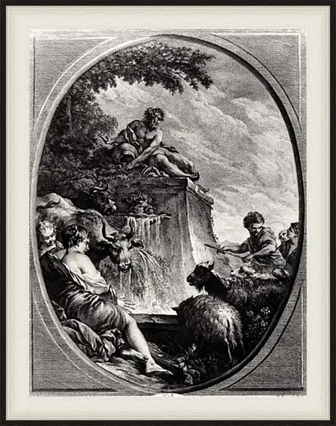 Картина в раме - Shepherds at a Fountain. Франсуа Буше Картина в раме - Shepherds at a Fountain. Франсуа Буше