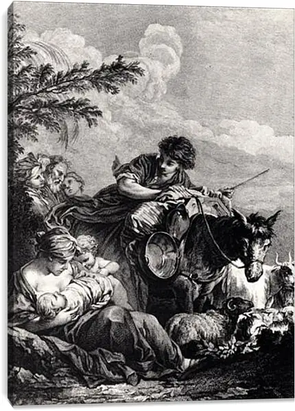 Постер на подрамнике - Le depart de Jacob. Франсуа Буше Постер на подрамнике - Le depart de Jacob. Франсуа Буше