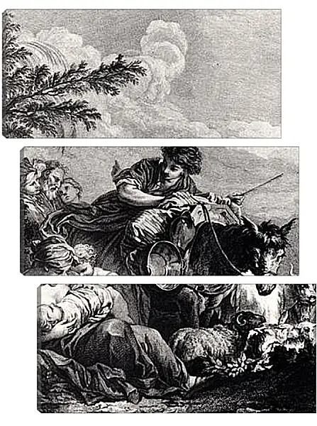 Модульная картина - Le depart de Jacob. Франсуа Буше Модульная картина - Le depart de Jacob. Франсуа Буше
