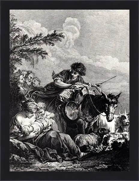 Картина в раме - Le depart de Jacob. Франсуа Буше Картина в раме - Le depart de Jacob. Франсуа Буше