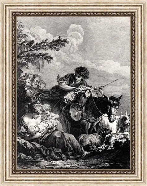 Картина в раме - Le depart de Jacob. Франсуа Буше Картина в раме - Le depart de Jacob. Франсуа Буше
