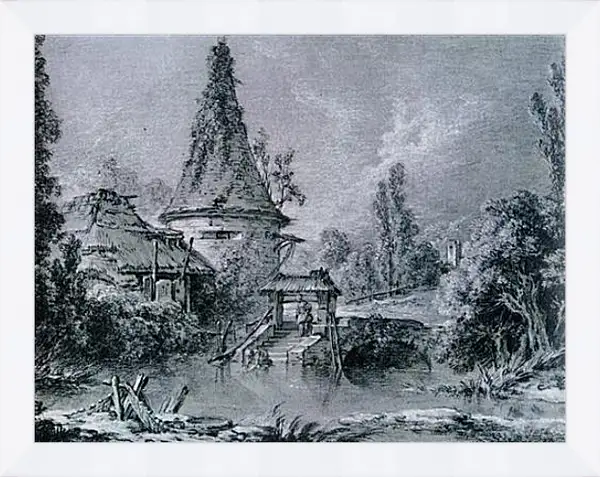 Картина в раме - Landscape near Beauvais 1. Франсуа Буше Картина в раме - Landscape near Beauvais 1. Франсуа Буше