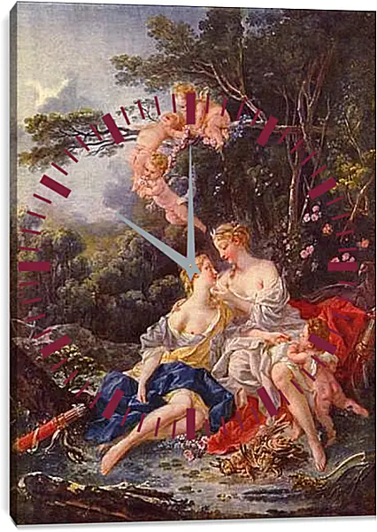 Часы картина - Jupiter and Callisto. Франсуа Буше Часы картина - Jupiter and Callisto. Франсуа Буше