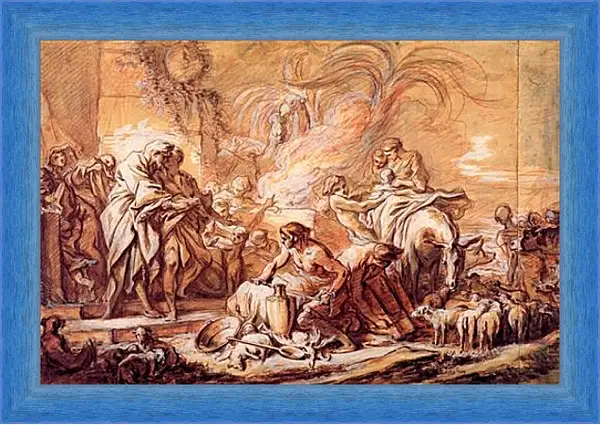Картина в раме - Jacob Leaving Laban. Франсуа Буше Картина в раме - Jacob Leaving Laban. Франсуа Буше